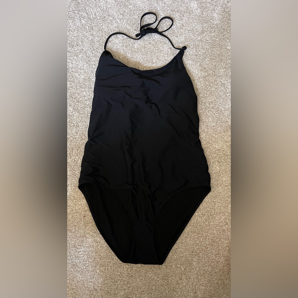 ALETHLETA BLACK SWIMSUIT WITH REMOVABLE PADS; SIZE XL